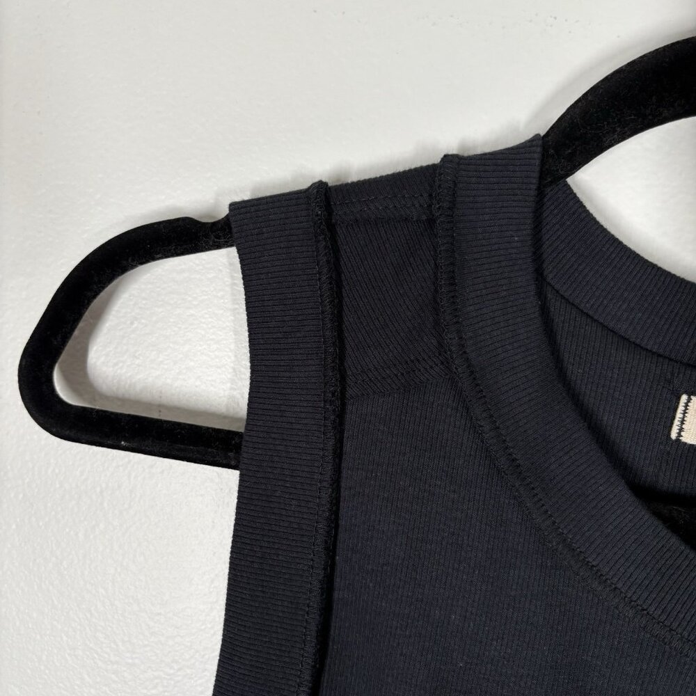 We The Free Women M Black Ribbed Casual Crew Neck Kate Tank Top NWOT - Picture 6 of 11